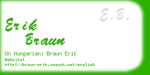 erik braun business card